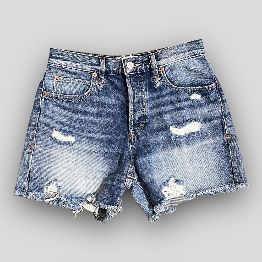 NWT Free People Makai Cut-Off Distressed Shorts in Shout & Twist  - Size 24